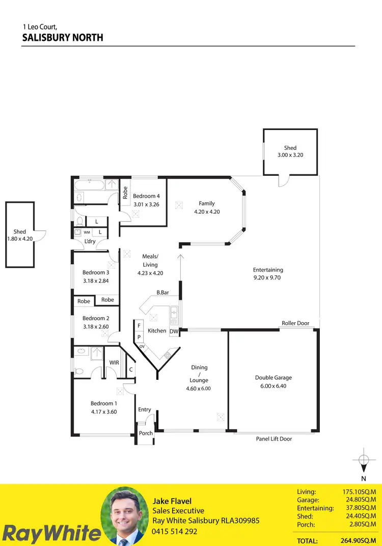 Floorplan of Homely house listing, 1 Leo Court, Salisbury North SA 5108