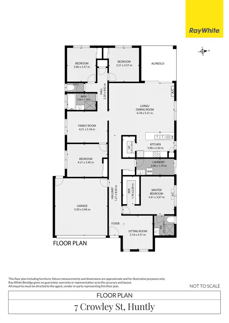 Floorplan of Homely house listing, 7 Crowley Street, Huntly VIC 3551