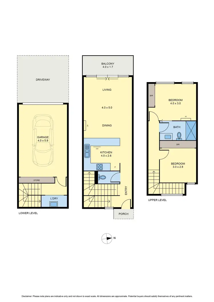 Floorplan of Homely townhouse listing, 6/422 Gaffney Street, Pascoe Vale VIC 3044