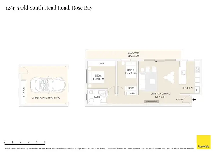 Floorplan of Homely apartment listing, 12/435 Old South Head Road, Rose Bay NSW 2029