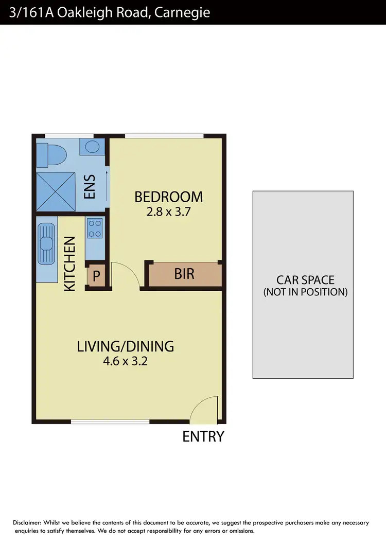 Floorplan of Homely apartment listing, 3/161A Oakleigh Road, Carnegie VIC 3163