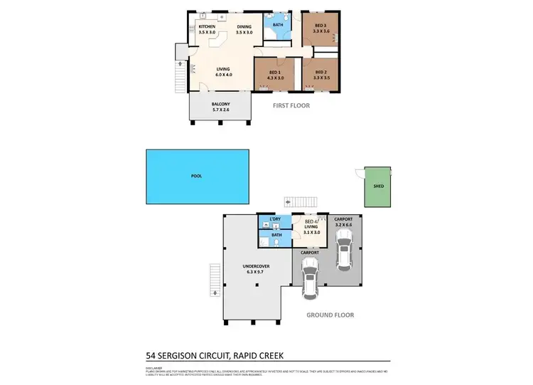 Floorplan of Homely house listing, 54 Sergison Circuit, Rapid Creek NT 810