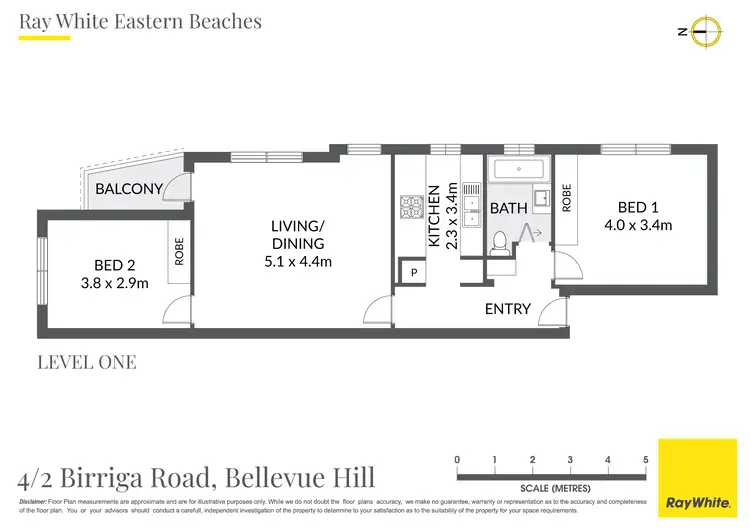 Floorplan of Homely apartment listing, 4/2 Birriga Road, Bellevue Hill NSW 2023