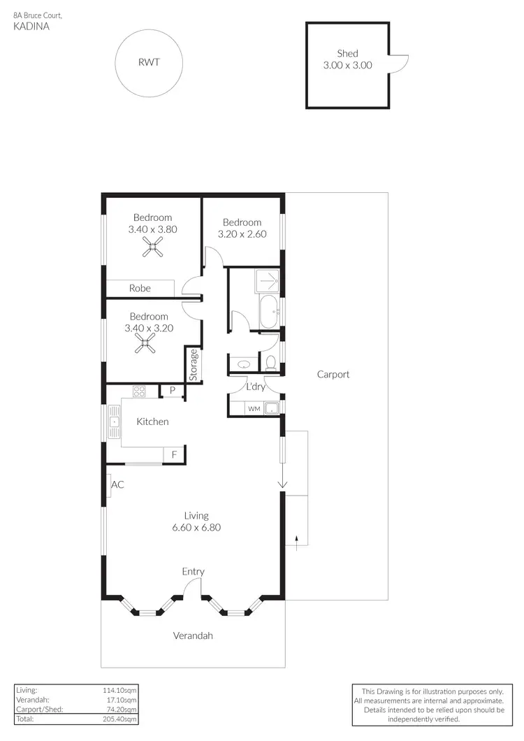 Floorplan of Homely house listing, 8A Bruce Court, Kadina SA 5554
