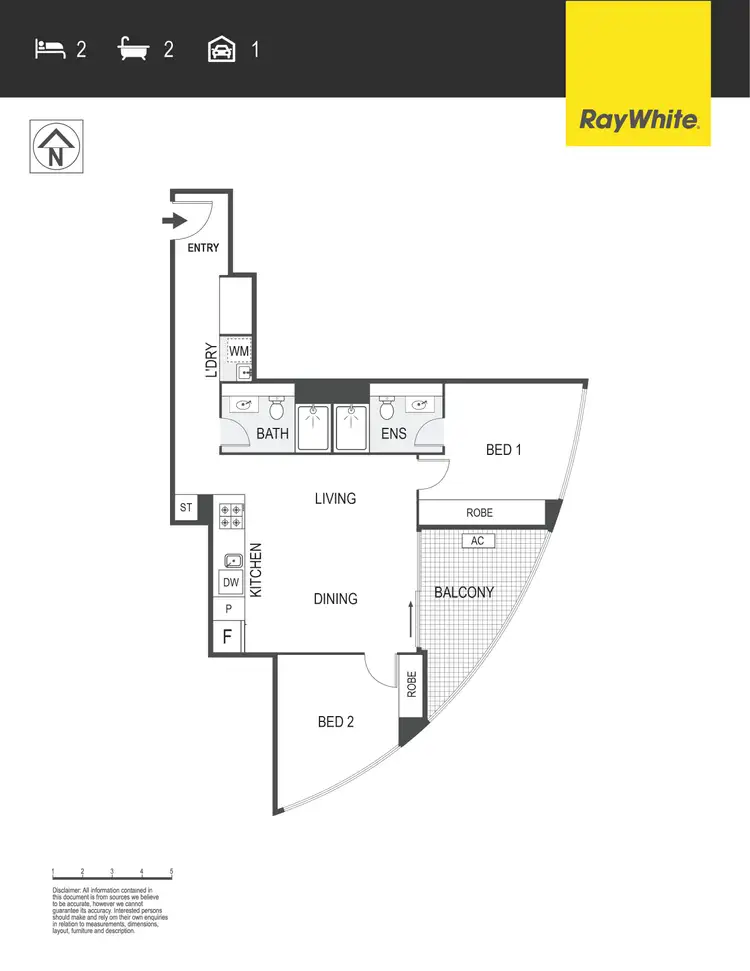 Floorplan of Homely apartment listing, 1012/3 Grazier Lane, Belconnen ACT 2617