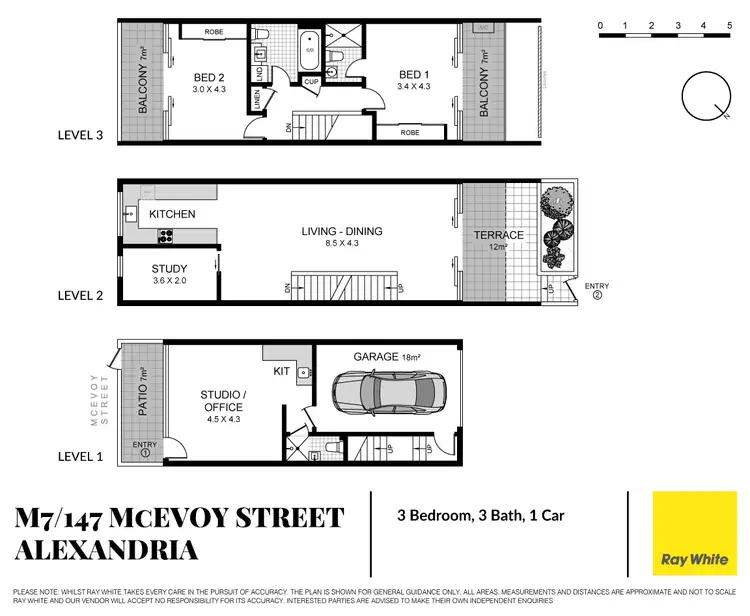 Floorplan of Homely townhouse listing, M7/147-161 McEvoy Street, Alexandria NSW 2015