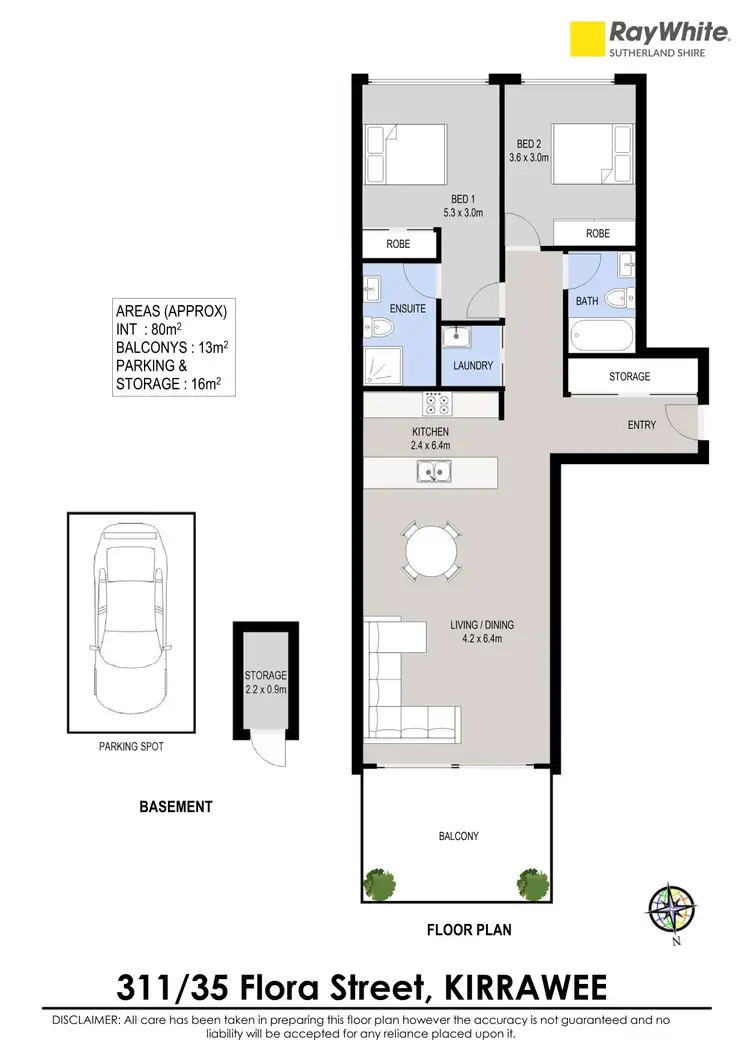 Floorplan of Homely apartment listing, 311/35 Flora Street, Kirrawee NSW 2232