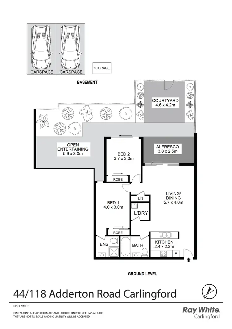 Floorplan of Homely apartment listing, 44/118 Adderton Road, Carlingford NSW 2118