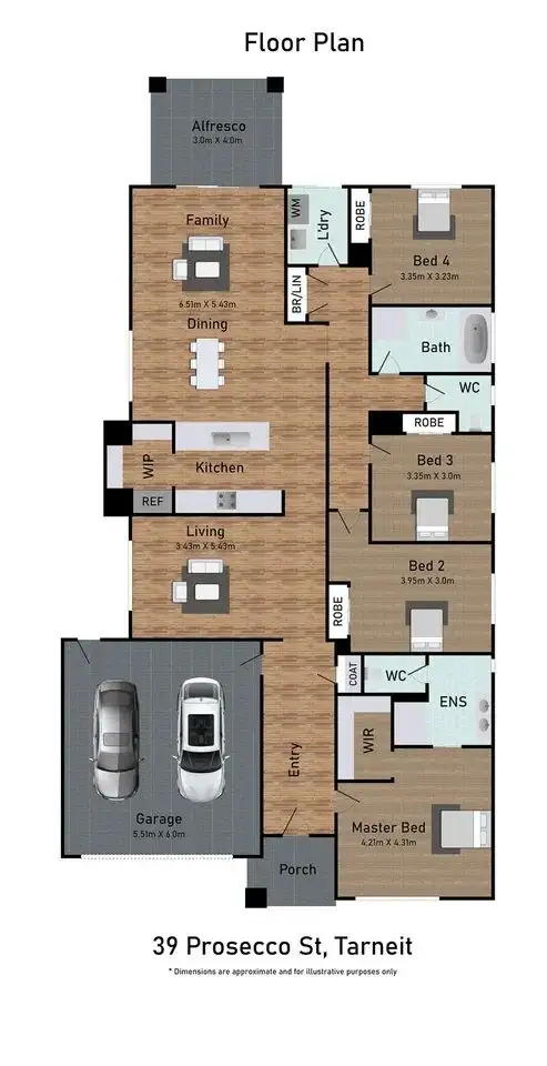Floorplan of Homely house listing, 39 Prosecco Street, Tarneit VIC 3029