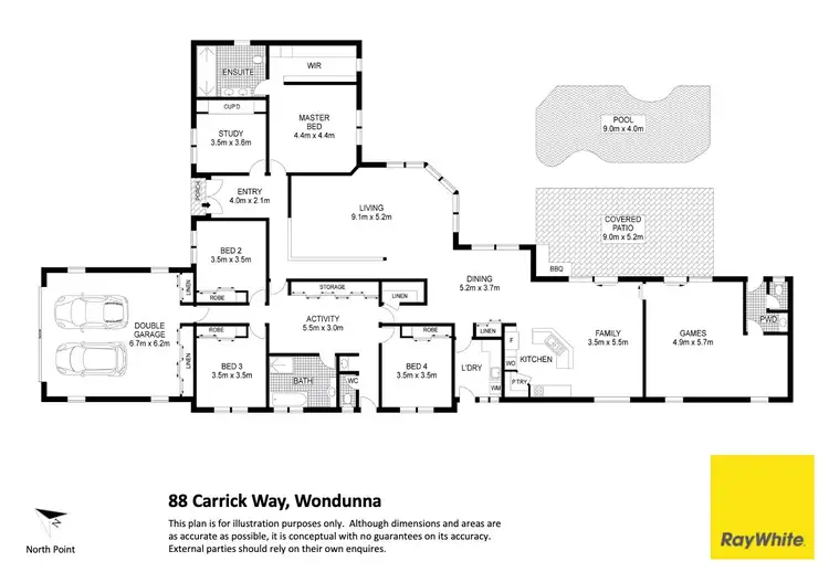 Floorplan of Homely house listing, 88 Carrick Way, Wondunna QLD 4655
