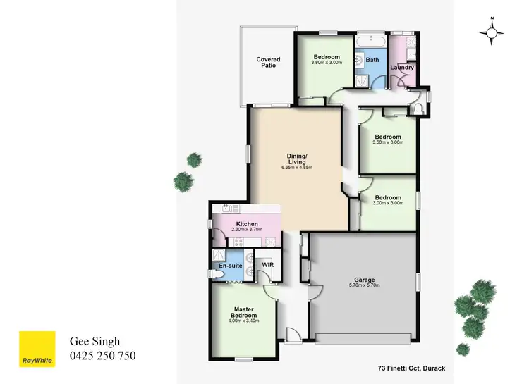 Floorplan of Homely house listing, 73 Finetti Circuit, Durack QLD 4077