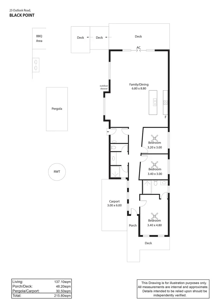 Floorplan of Homely house listing, 25 Outlook Road, Black Point SA 5571