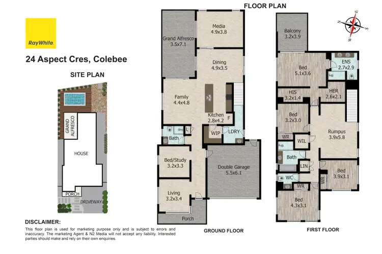 Floorplan of Homely house listing, 24 Aspect Crescent, Colebee NSW 2761