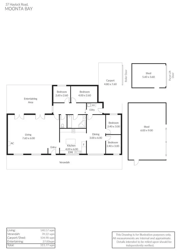 Floorplan of Homely house listing, 37 Haylock Road, Moonta Bay SA 5558