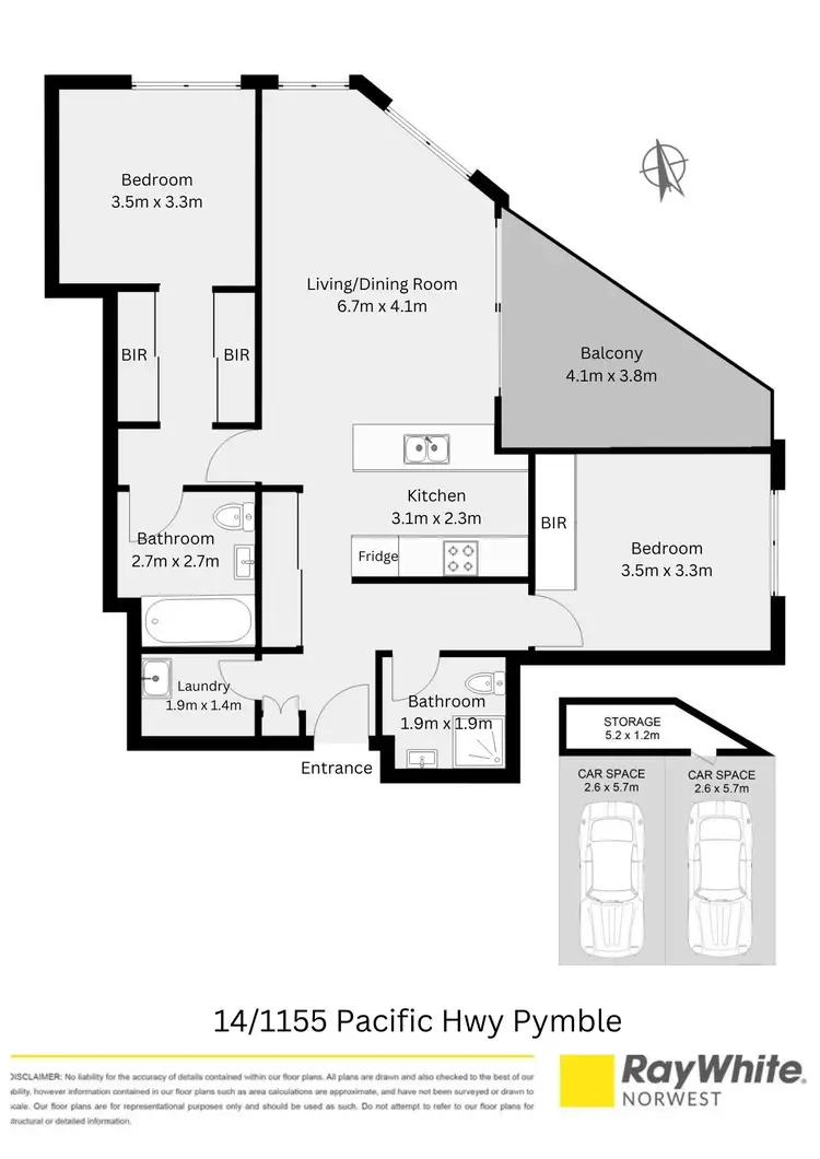 Floorplan of Homely apartment listing, 14/1155-1159 Pacific Highway, Pymble NSW 2073
