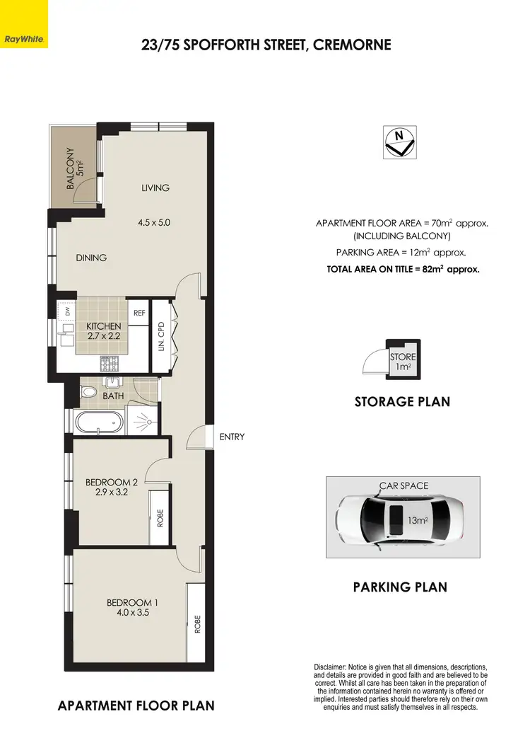 Floorplan of Homely apartment listing, 23/75 Spofforth Street, Mosman NSW 2088