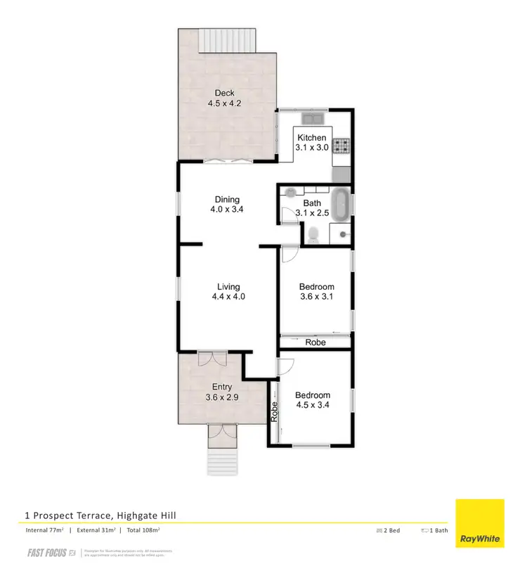 Floorplan of Homely house listing, 1 Prospect Terrace, Highgate Hill QLD 4101