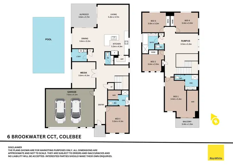 Floorplan of Homely house listing, 6 Brookwater Circuit, Colebee NSW 2761
