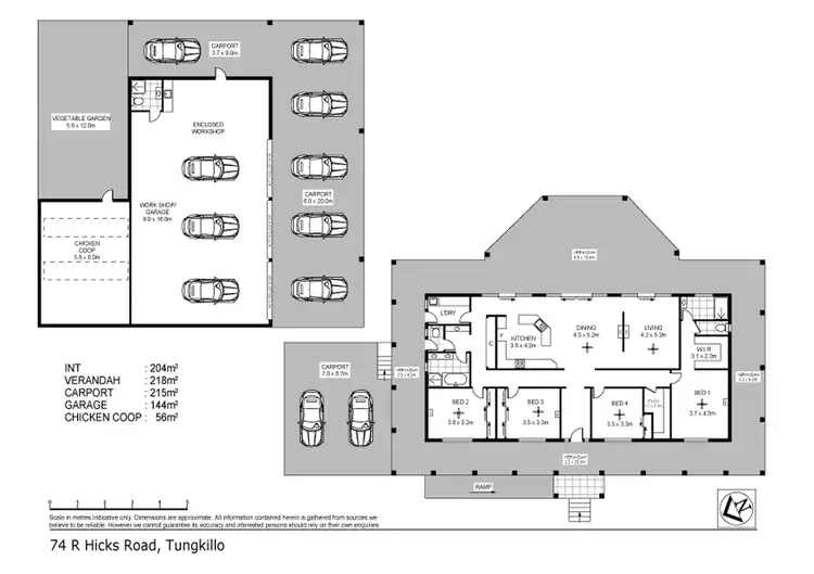 Floorplan of Homely house listing, 74 R Hicks Road, Tungkillo SA 5236