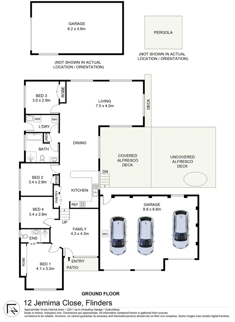 Floorplan of Homely house listing, 12 Jemima Close, Flinders NSW 2529