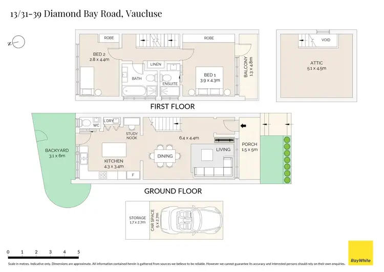 Floorplan of Homely townhouse listing, 13/31-39 Diamond Bay Road, Vaucluse NSW 2030