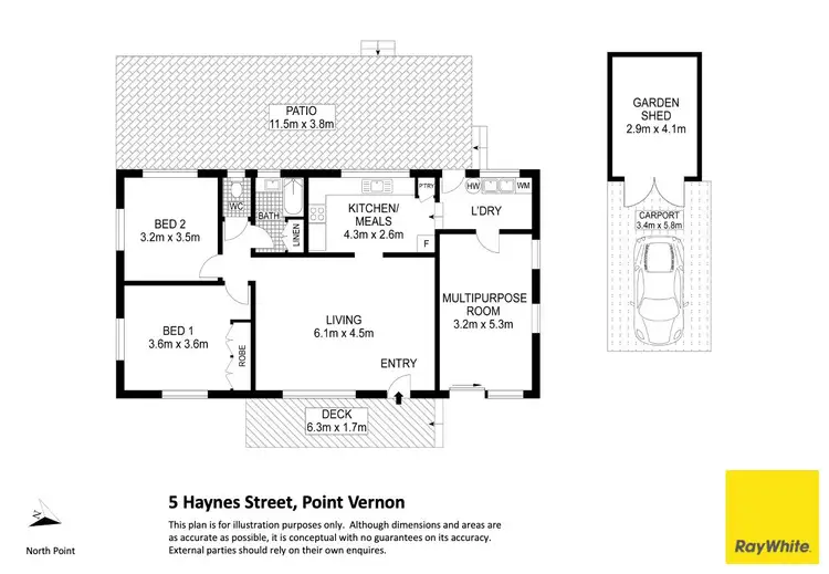 Floorplan of Homely house listing, 5 Haynes Street, Point Vernon QLD 4655