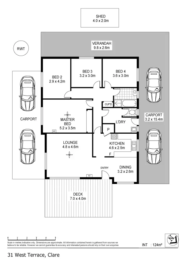 Floorplan of Homely house listing, 31 West Terrace, Clare SA 5453