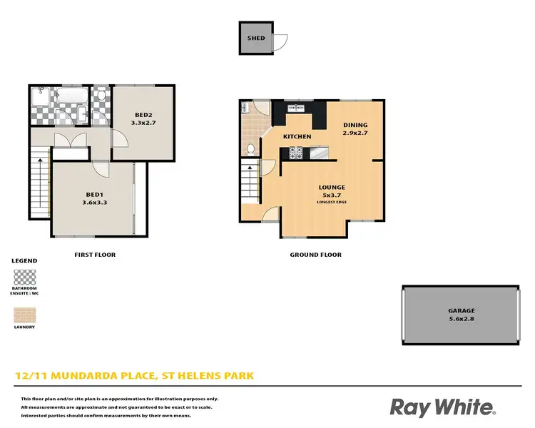 Floorplan of Homely townhouse listing, 12/11 Mundarda Place, St Helens Park NSW 2560