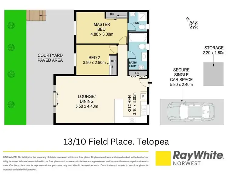 Floorplan of Homely apartment listing, 13/10-12 Field Place, Telopea NSW 2117