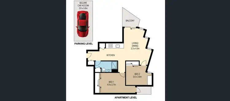 Floorplan of Homely apartment listing, 2914/179 Alfred Street, Fortitude Valley QLD 4006