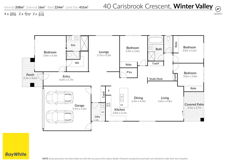 Floorplan of Homely house listing, 40 Carisbrook Crescent, Winter Valley VIC 3358