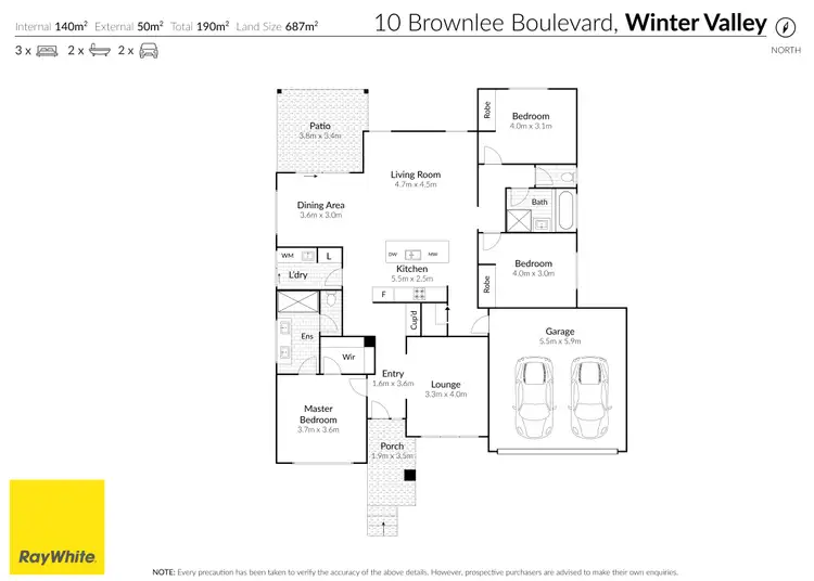 Floorplan of Homely house listing, 10 Brownlee Boulevard, Winter Valley VIC 3358