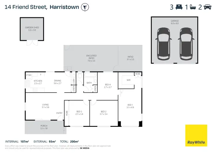 Floorplan of Homely house listing, 14 Friend Street, Harristown QLD 4350