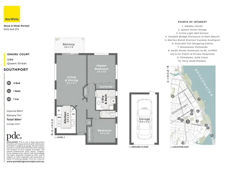 Floorplan of Homely unit listing, 3/89 Queen Street, Southport QLD 4215
