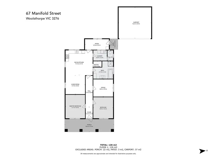 Floorplan of Homely house listing, 67 Manifold Street, Woolsthorpe VIC 3276
