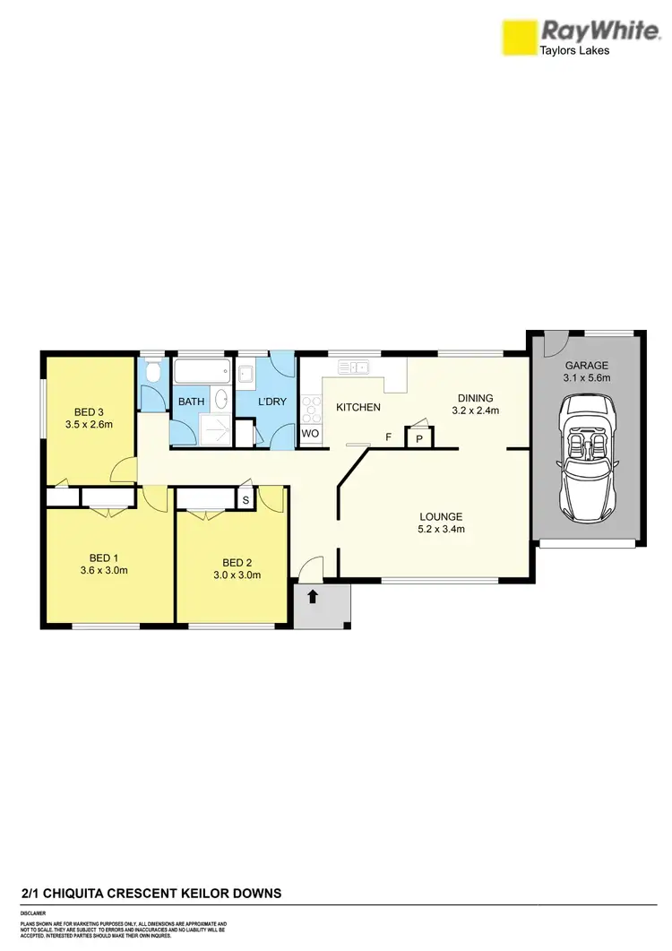 Floorplan of Homely unit listing, 2/1 Chicquita Close, Keilor Downs VIC 3038