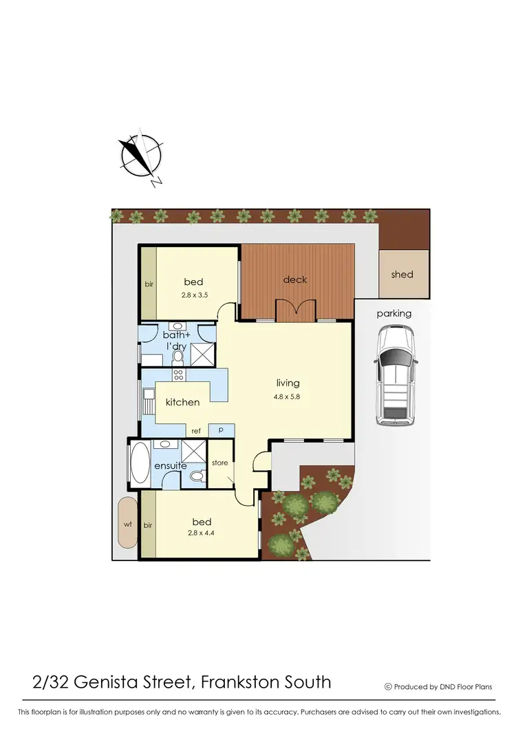 Floorplan of Homely unit listing, 2/32 Genista Street, Frankston South VIC 3199