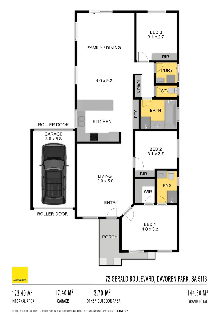 Floorplan of Homely house listing, 72 Gerald Boulevard, Davoren Park SA 5113