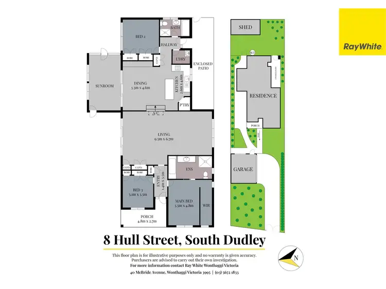 Floorplan of Homely house listing, 8 Hull Street, South Dudley VIC 3995