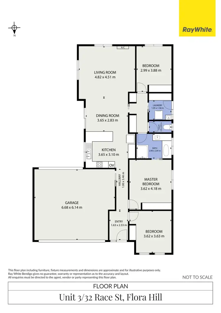 Floorplan of Homely townhouse listing, 3/32 Race Street, Flora Hill VIC 3550