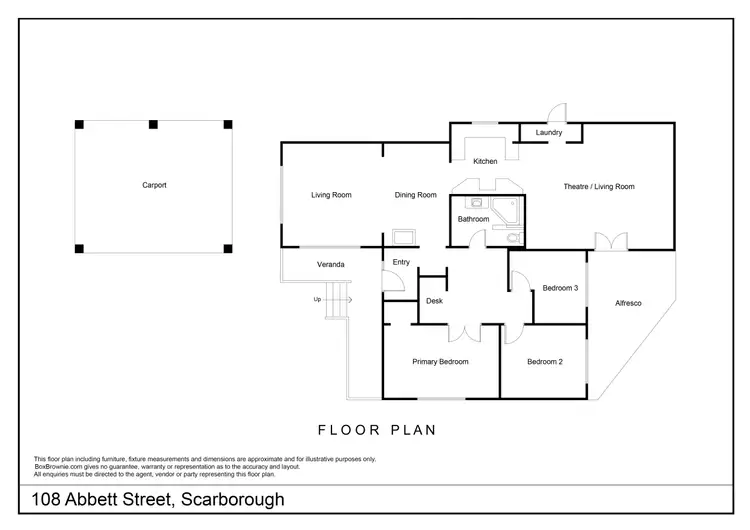 Floorplan of Homely house listing, 108 Abbett Street, Scarborough WA 6019
