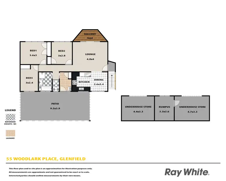 Floorplan of Homely house listing, 55 Woodlark Place, Glenfield NSW 2167