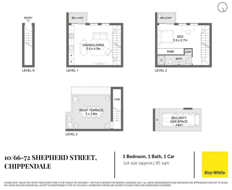 Floorplan of Homely apartment listing, 10/66-72 Shepherd Street, Chippendale NSW 2008