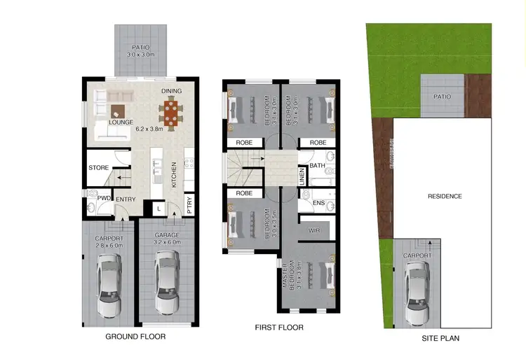 Floorplan of Homely townhouse listing, 65/24 Bonogin Road, Mudgeeraba QLD 4213