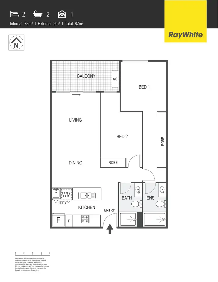 Floorplan of Homely apartment listing, 408/5 Corinna Street, Phillip ACT 2606