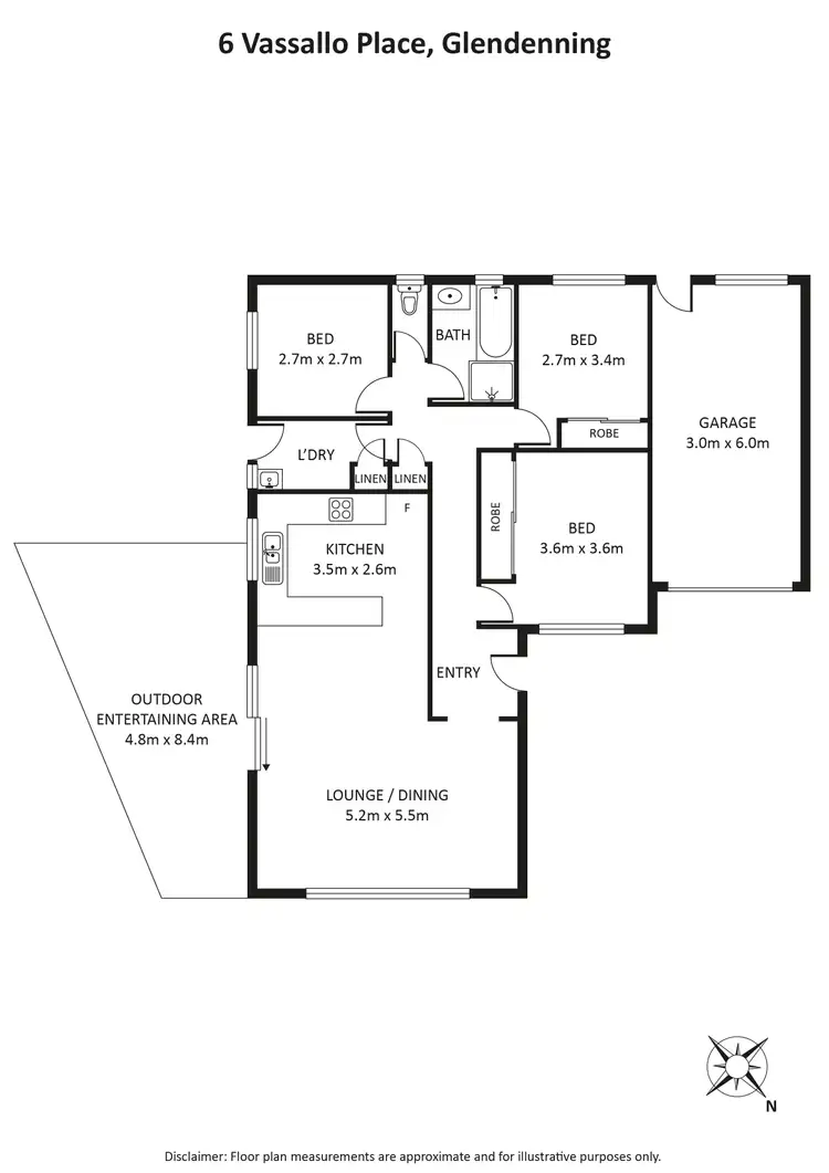 Floorplan of Homely house listing, 6 Vassallo Place, Glendenning NSW 2761
