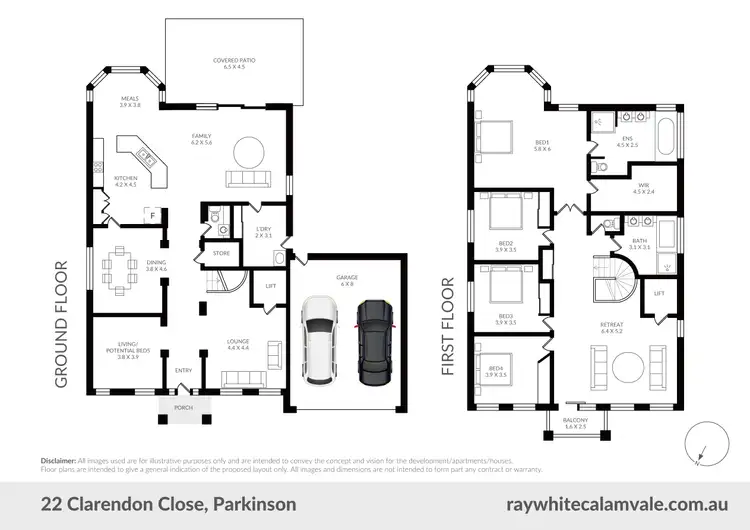 Floorplan of Homely house listing, 22 Clarendon Close, Parkinson QLD 4115