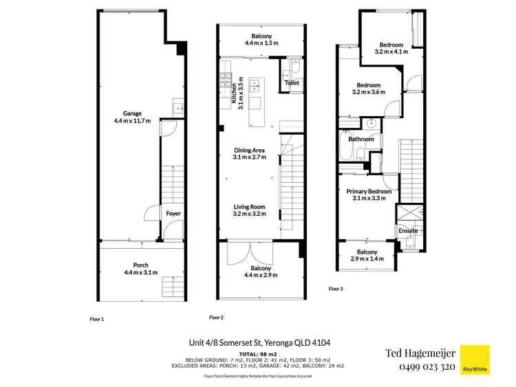 Floorplan of Homely townhouse listing, 4/8 Somerset Street, Yeronga QLD 4104