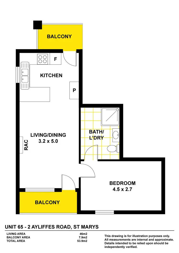 Floorplan of Homely unit listing, 65/2 Ayliffes Road, St Marys SA 5042