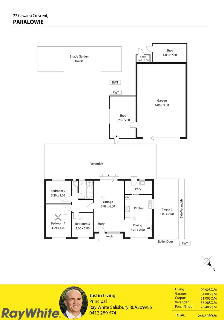 Floorplan of Homely house listing, 22 Cawarra Crescent, Paralowie SA 5108